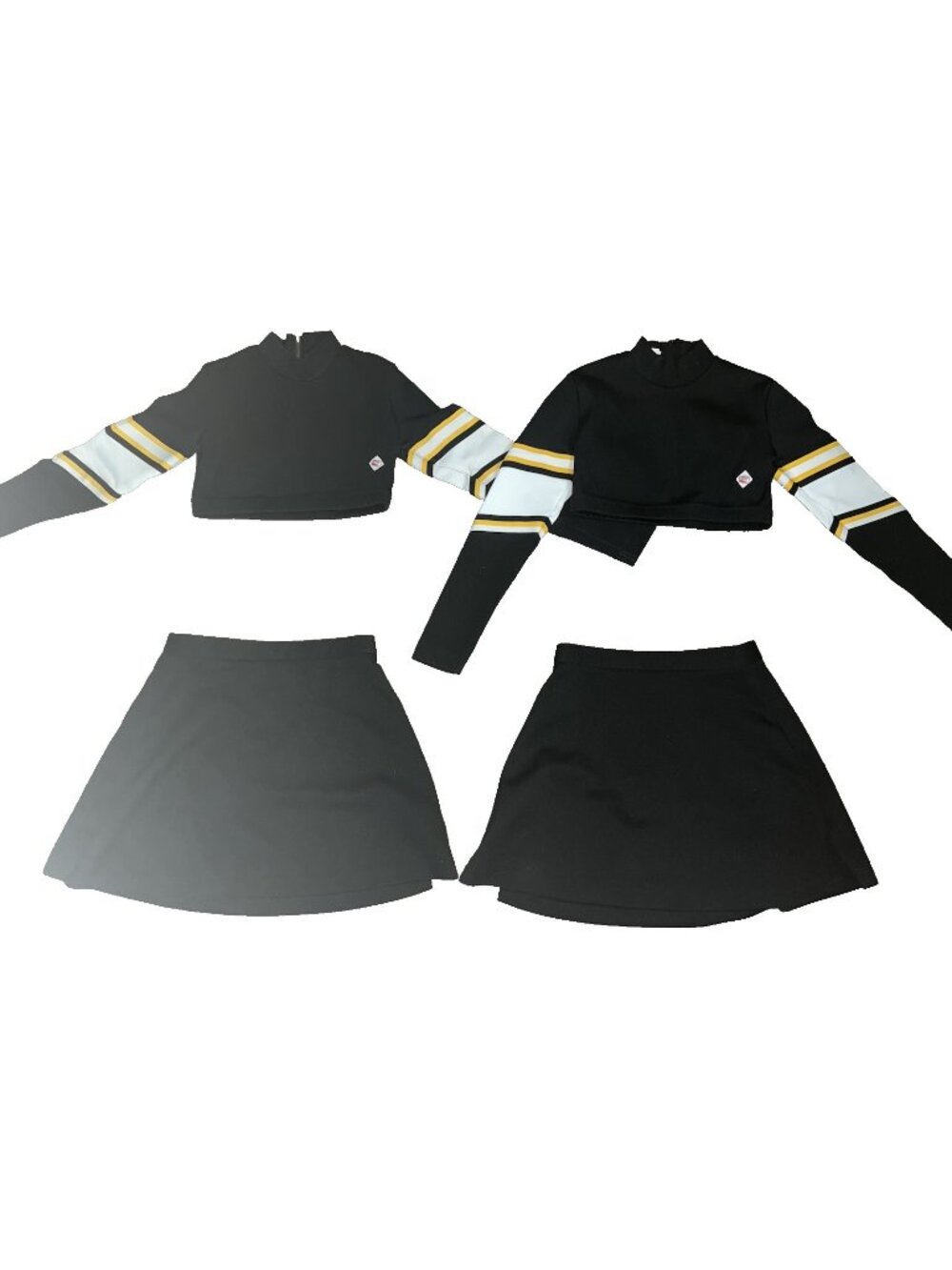 Twin 2 Cheerleader Uniform Halloween Costumes Crop Top 32" Skirt 25" Outfit